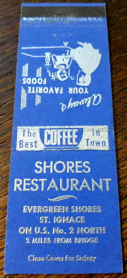 Shores Restaurant and Kabaret Lounge (The Embers) - Matchbook